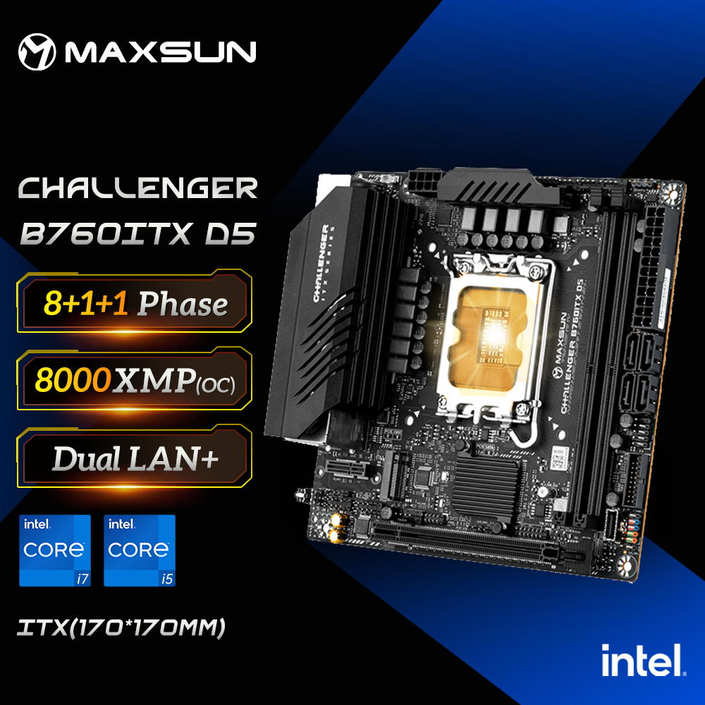 Ddr5 64Gb - MAXSUN Jogo Placa-mãe B760ITX D5 suporte